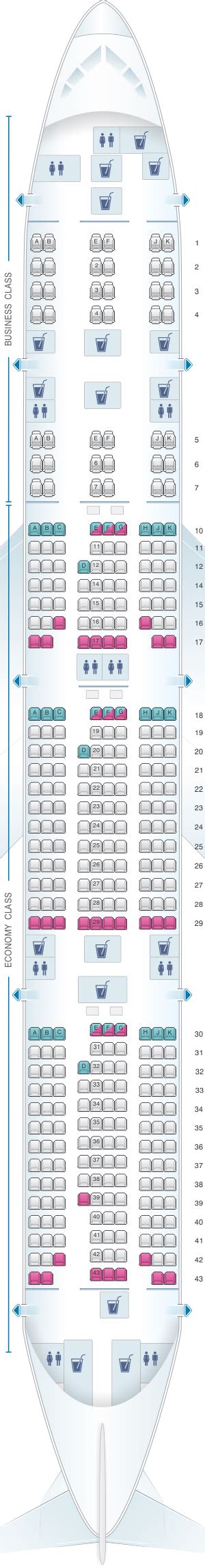 qatar airways 777 300er seat map